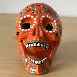Crâne Orange Tribal