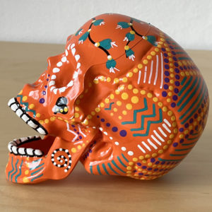 Crâne Orange Tribal