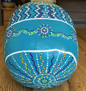 Crâne Turquoise Tribal