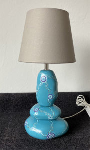 lampe cairn bleue