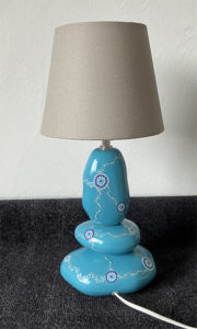 lampe cairn bleue